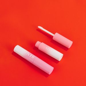 4ml Round Lip Gloss Tube, Frosted Gradient Pink Lip Color Tube