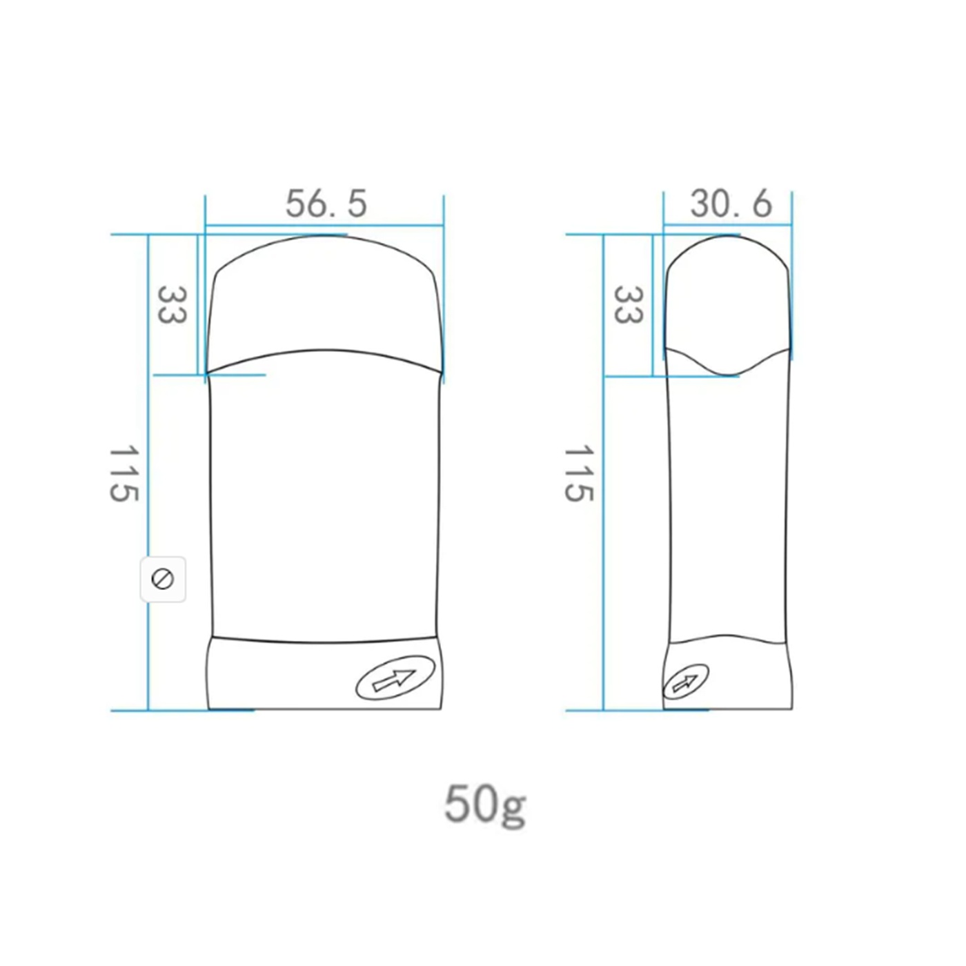 50g 80g Empty Oval Deodorant Stick Container - Image 5