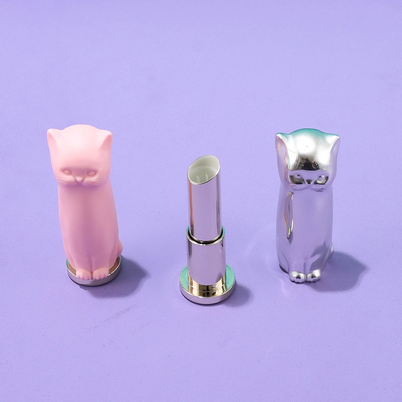 3.5g Niche Creative Cute Animal Slanted Crystal Cat Lipstick - Image 4