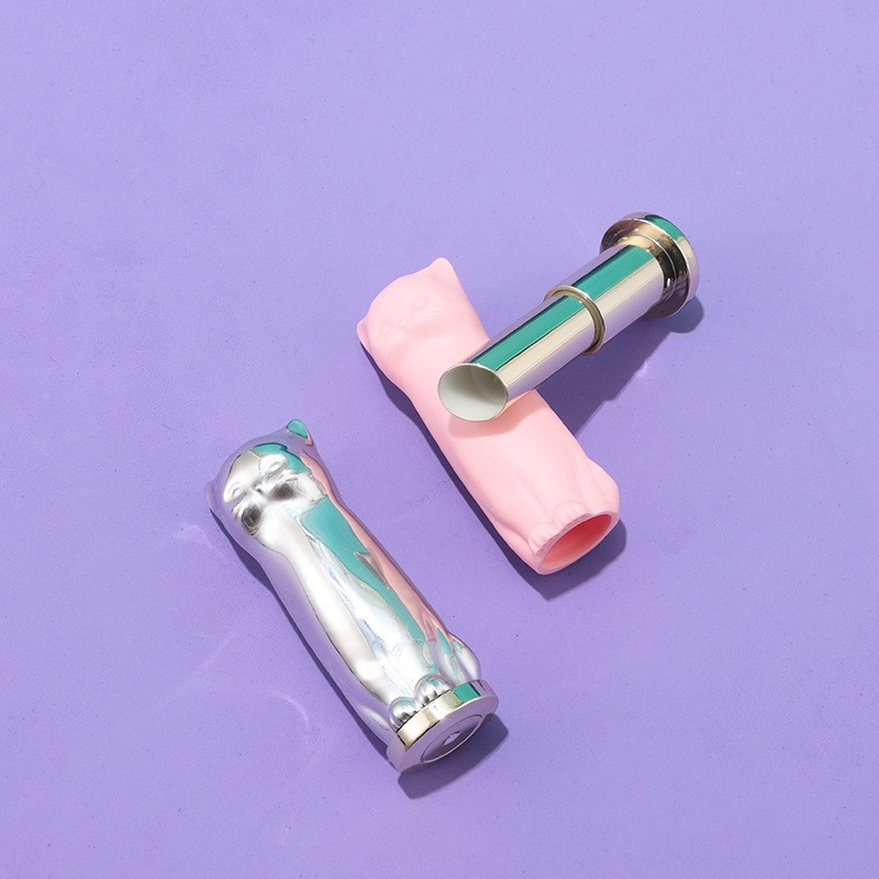 3.5g Niche Creative Cute Animal Slanted Crystal Cat Lipstick - Image 3