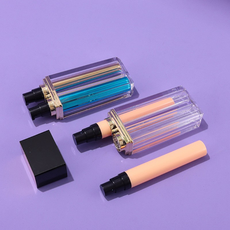 Double-tube Foundation Bottle, 15ml x 2, Press-button Double-head Vacuum Lotion Bottle - Image 3