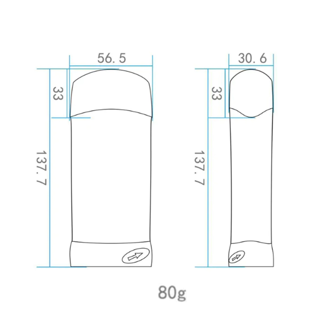 50g 80g Empty Oval Deodorant Stick Container - Image 6