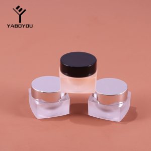 10g Crystal Frosted Square Cream Bottle