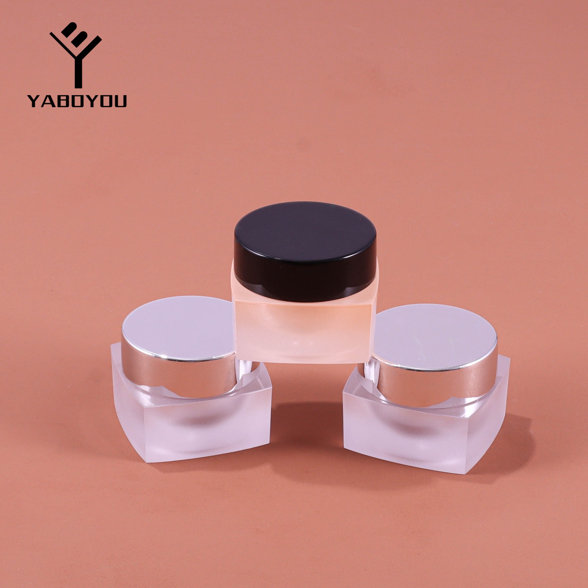 10g Crystal Frosted Square Cream Bottle