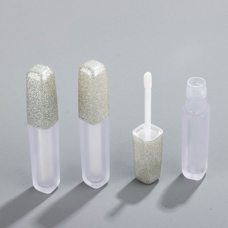 3ml ABS Frosted Minimalist Round/Square Lip Gloss Tube Packaging - Image 3
