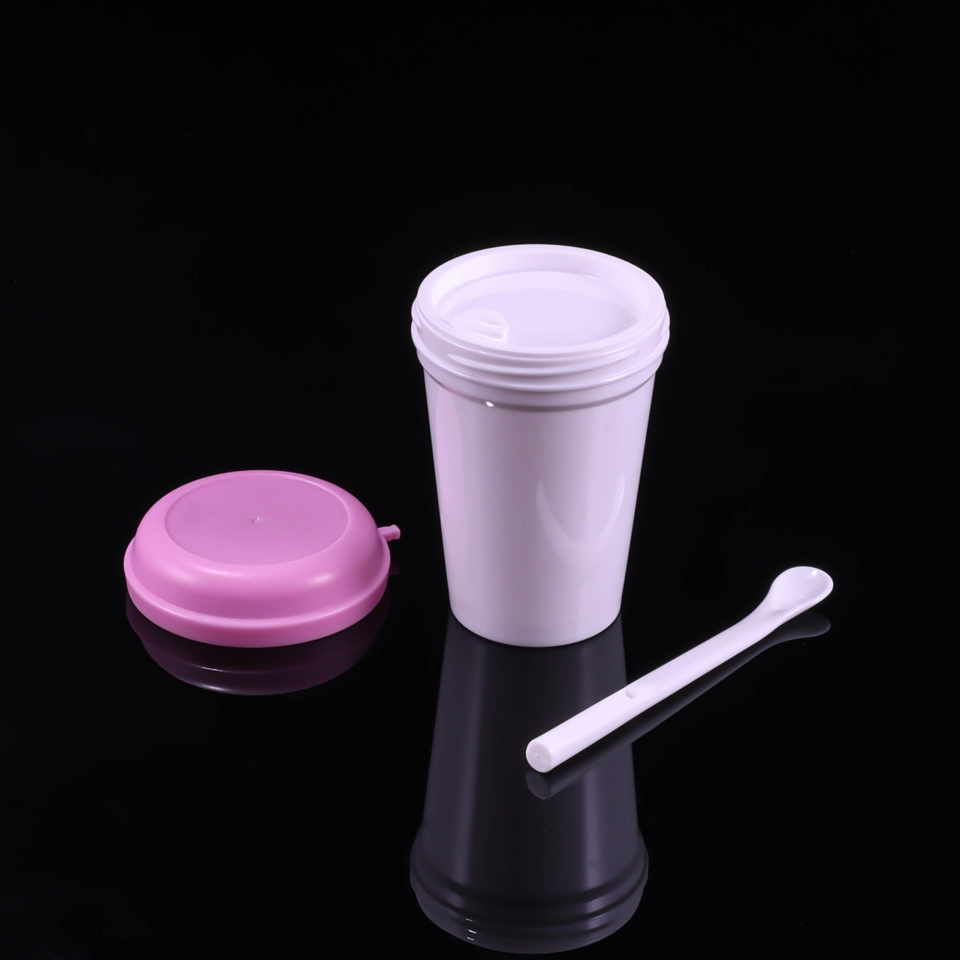 100ml PP Straight-sided Cream/Mask Jar With Spoon - Image 3