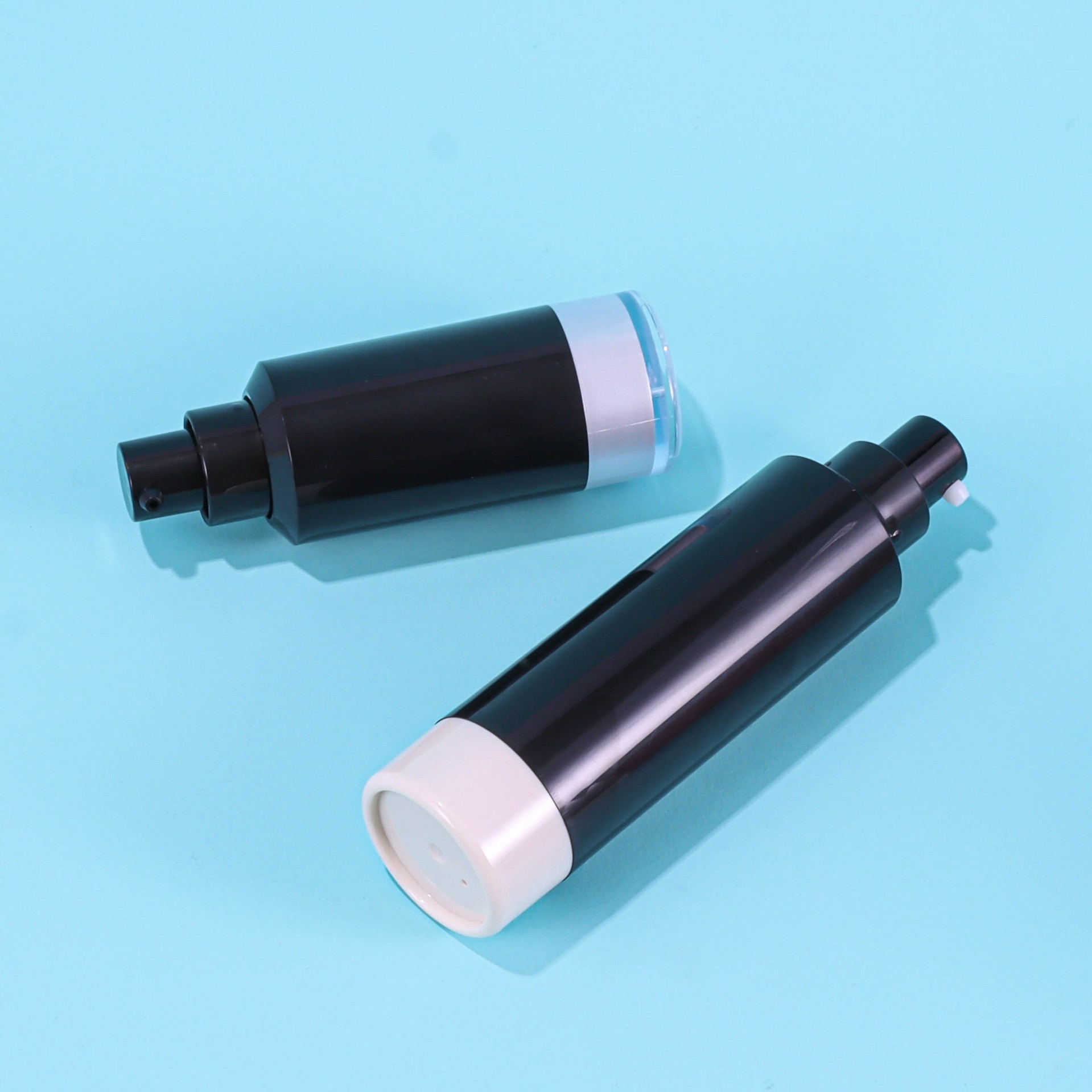 20ml/30ml Black Premium Pump Dispensing Plastic Emulsion Vacuum Bottle - Image 2