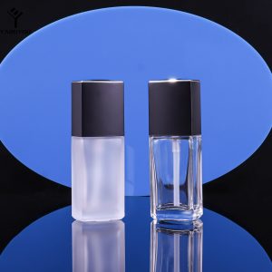 30ml Foundation Bottle, Square Frosted Serum Dispenser
