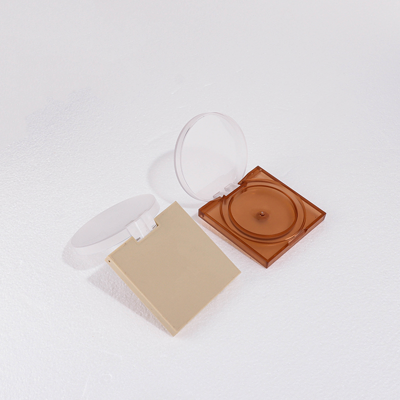 Square Box With Round Lid Powder Compact