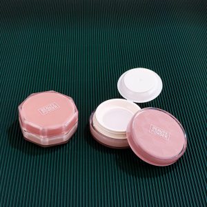 Octagonal Pink Loose Powder Box