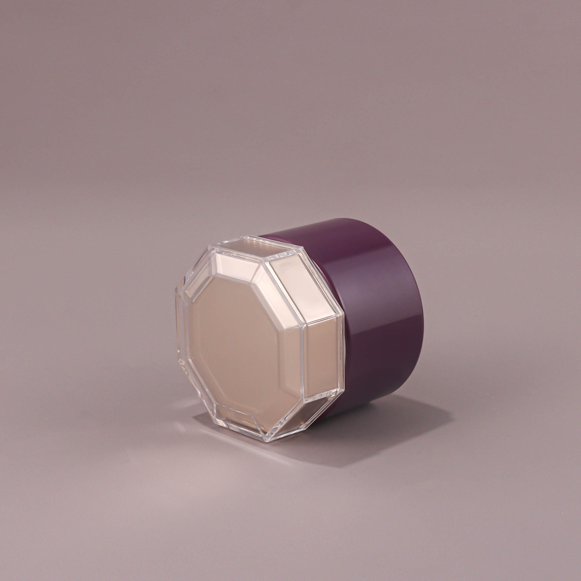 50g AS Plastic Octagonal Bottle With Round Screw Cap Cream Bottle - Image 2