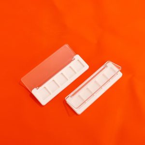 Rectangular Transparent Flip-top 5-color Eyeshadow Palette