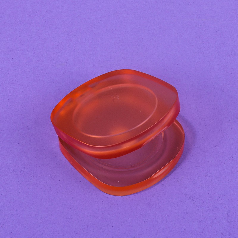 Round/Square Thin PETG Powder Compact with Matte Highlighter - Image 2