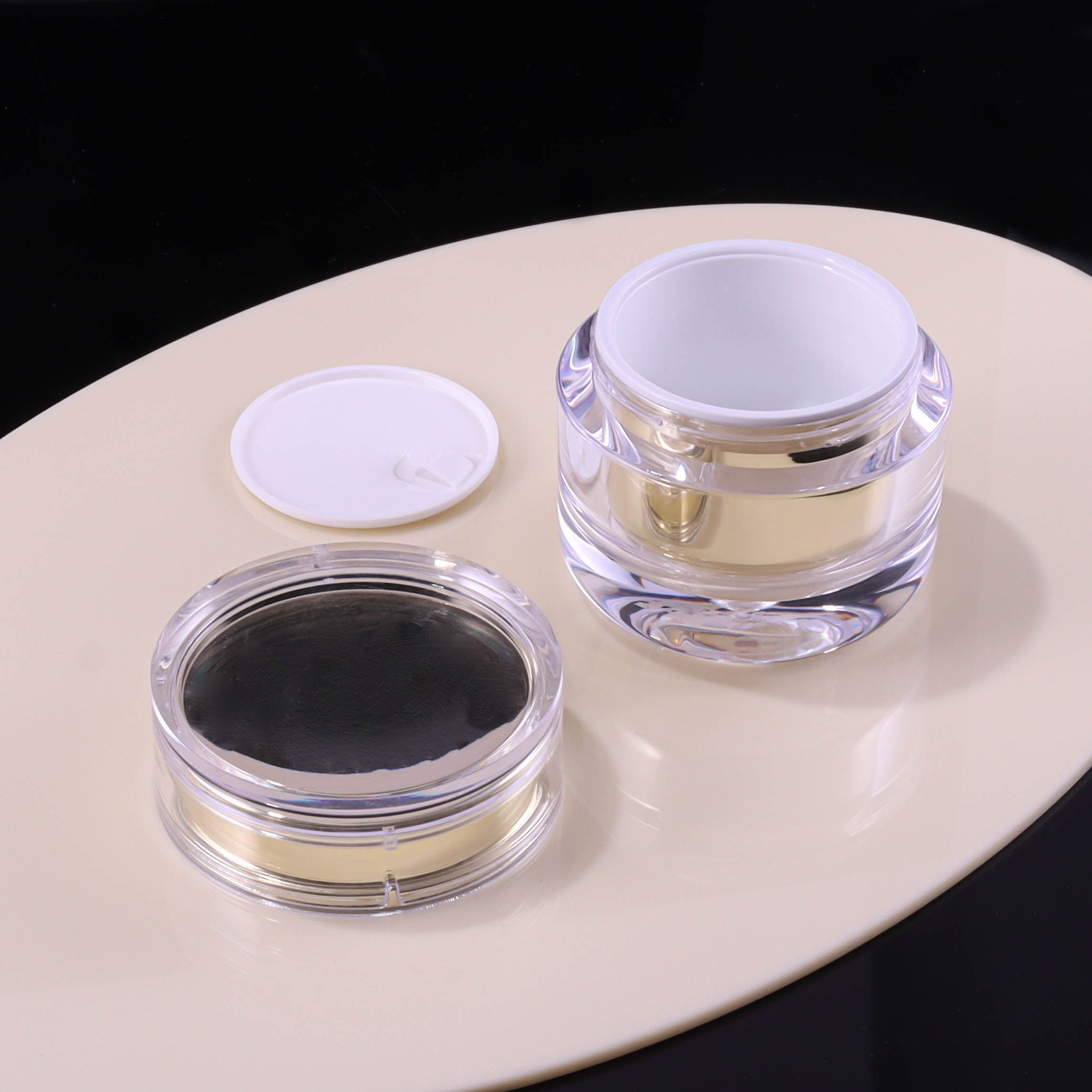 50g Acrylic Cream Jar With Gold Inner Plating - Image 4