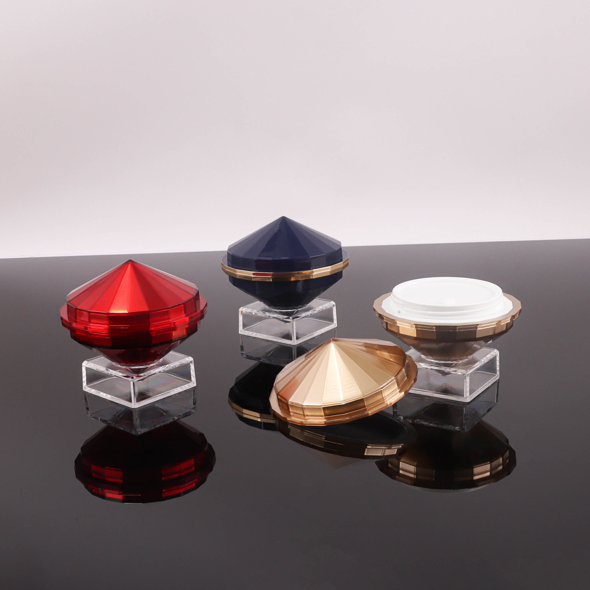 50g Transparent Diamond Cream Jar - Image 2