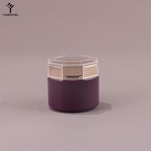 50g AS Plastic Octagonal Bottle With Round Screw Cap Cream Bottle