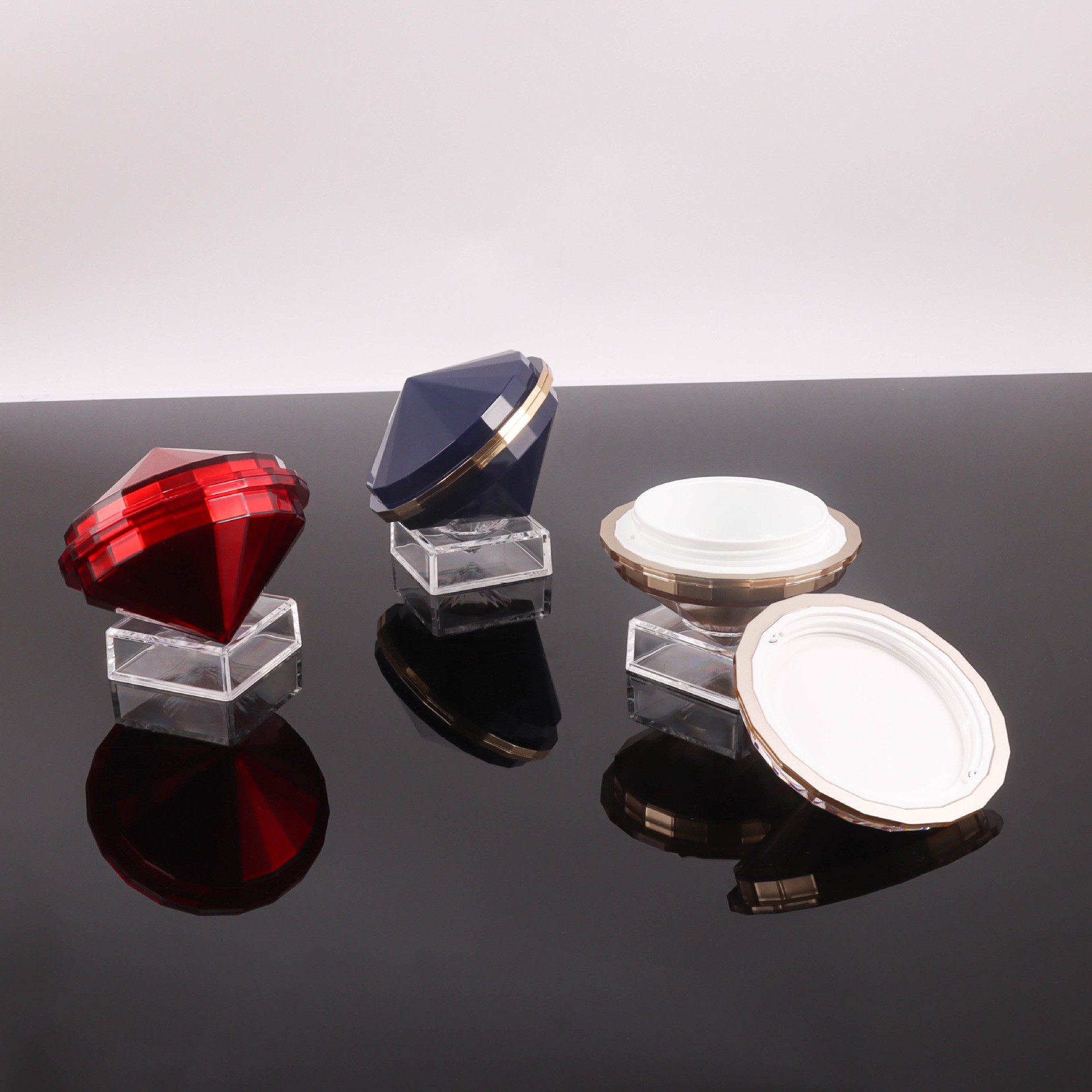 50g Transparent Diamond Cream Jar - Image 4