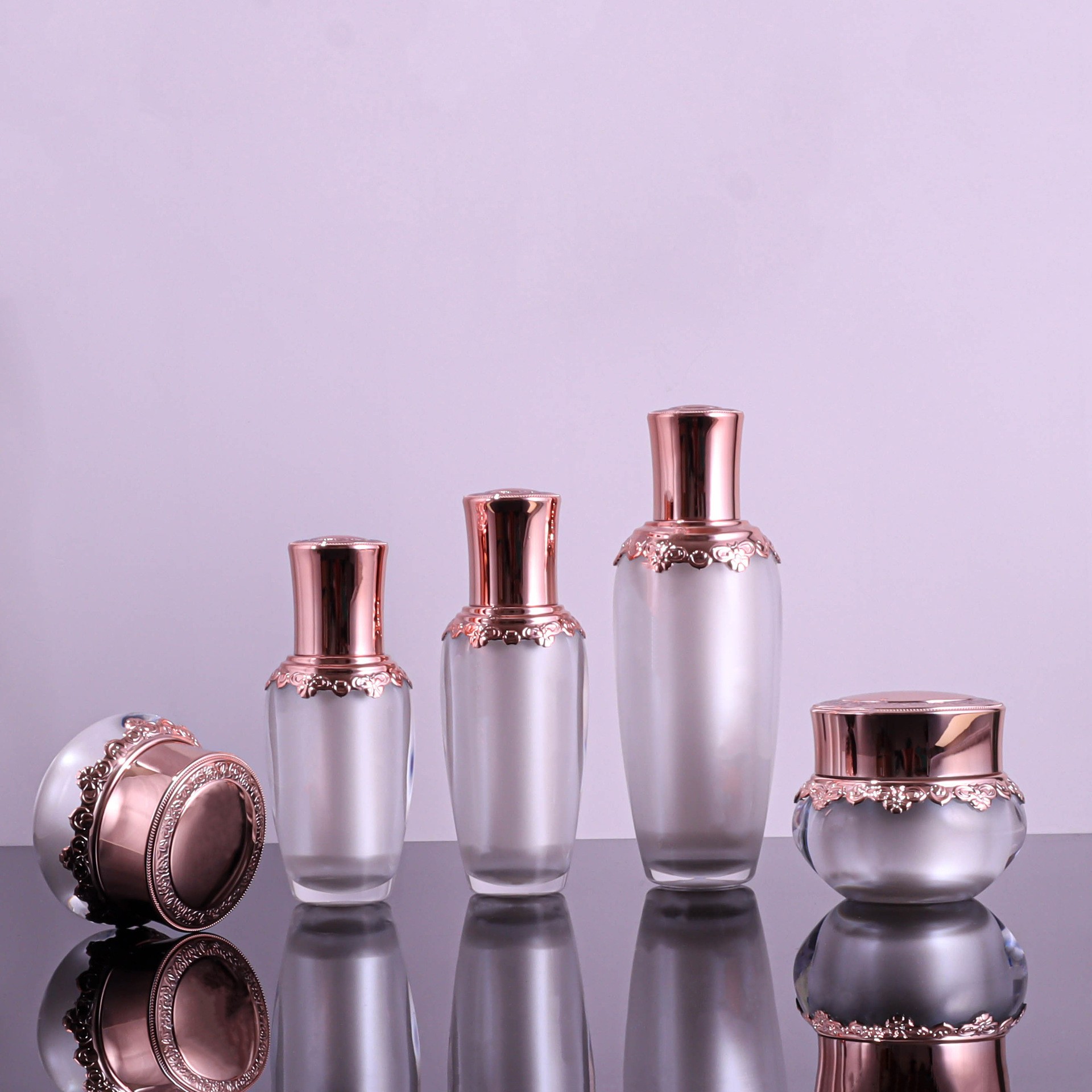 Acrylic Skincare Product Set Bottles: 30ml, 50ml, 100ml Lotion/Serum Bottles, 30g, 50g Cream Bottles. - Image 2