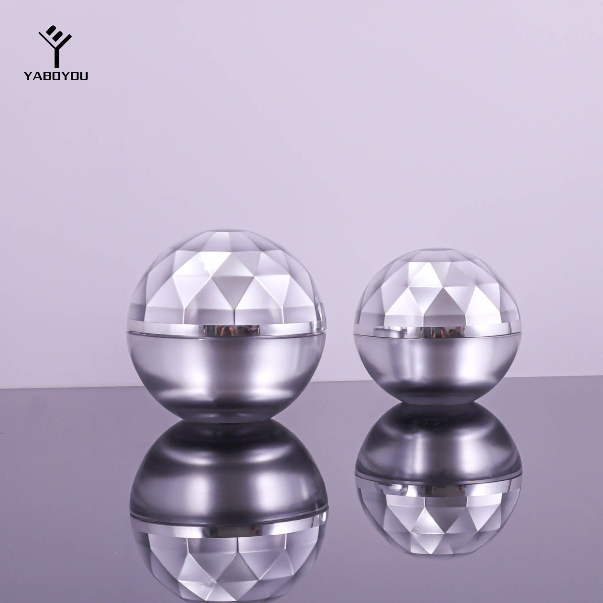 30g/50g Acrylic Bright Silver Cream Bottle