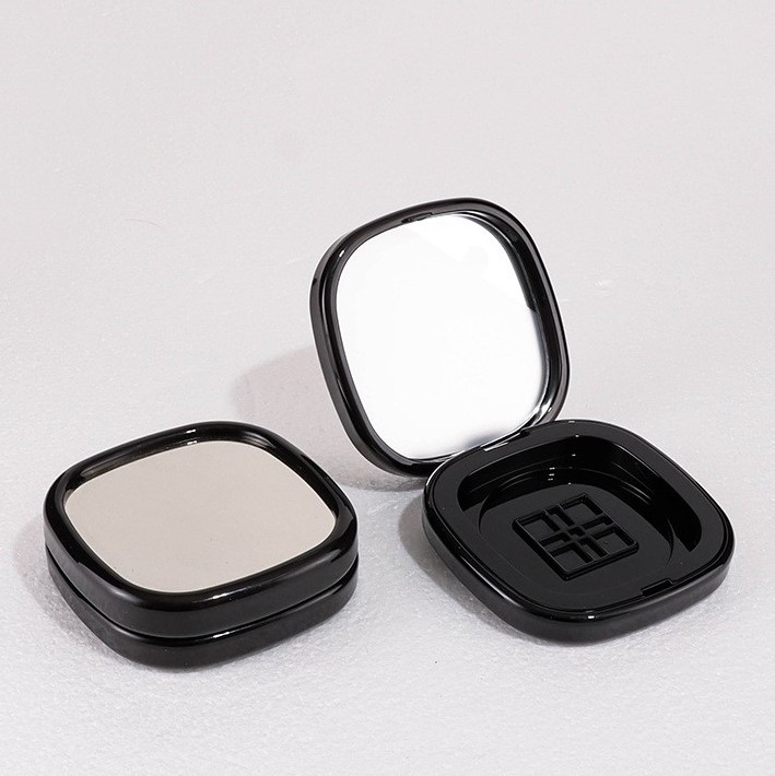 10g Top-mounted Mirror Powder Compact with Snap Clasp Single Eyeshadow Compact