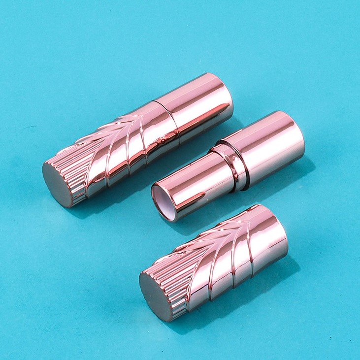 3.5g Royal-style Round Rose Gold Lipstick Tube