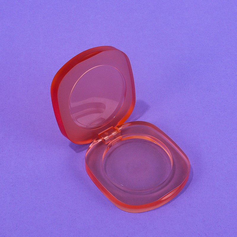Round/Square Thin PETG Powder Compact with Matte Highlighter - Image 3