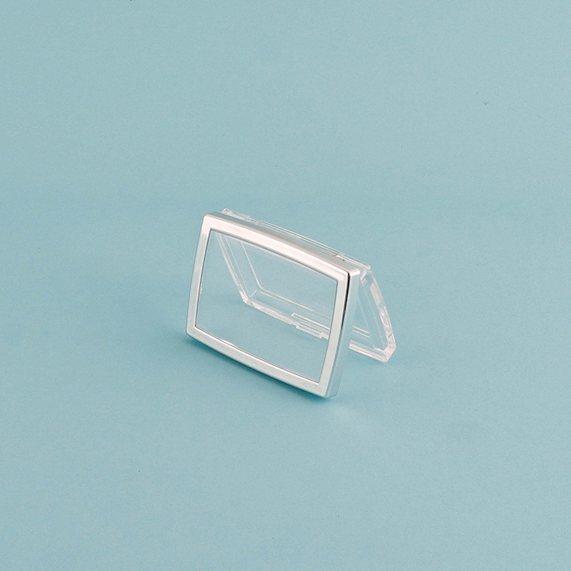 Rectangular Transparent Silver Ring Eyeshadow Box Packaging - Image 3