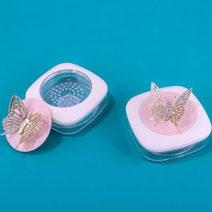 15g Square Loose Powder Box, Butterfly Powder Puff Box