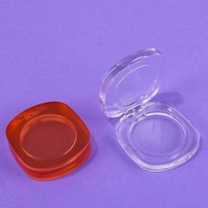 Round/Square Thin PETG Powder Compact with Matte Highlighter