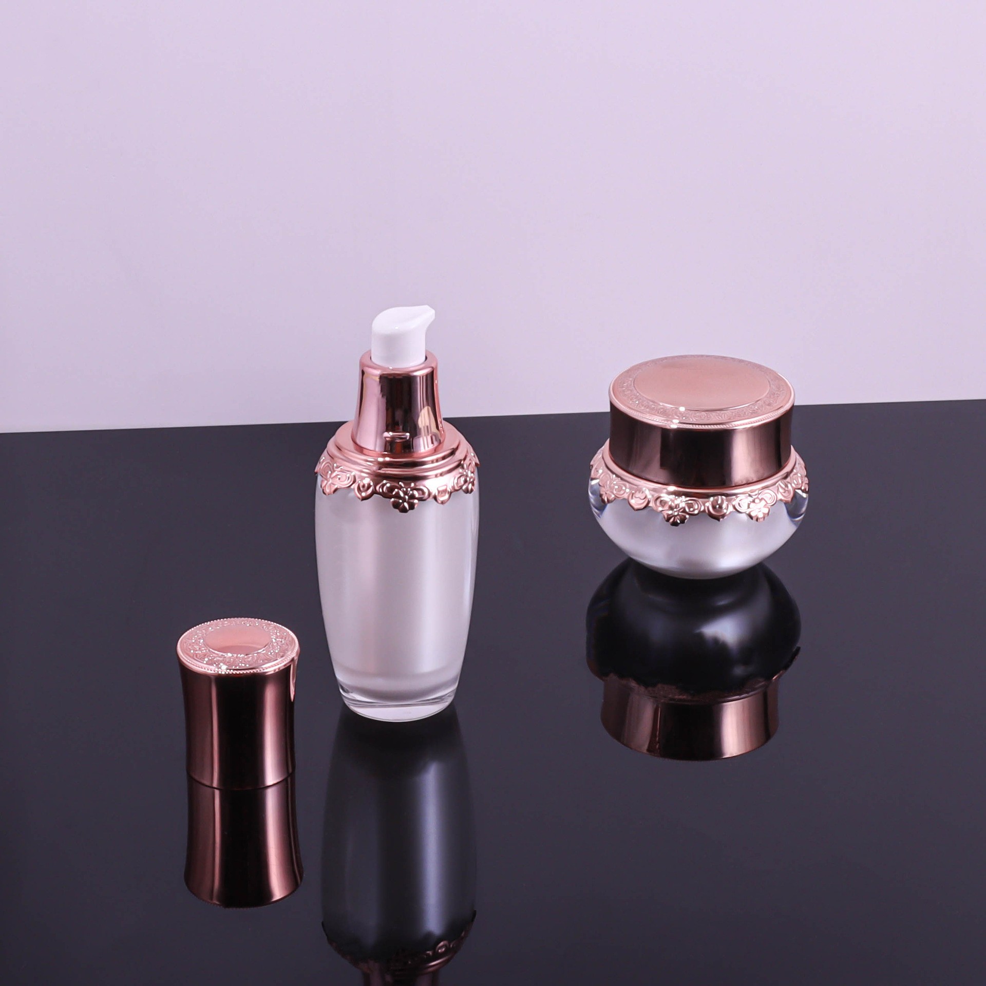 Acrylic Skincare Product Set Bottles: 30ml, 50ml, 100ml Lotion/Serum Bottles, 30g, 50g Cream Bottles. - Image 4