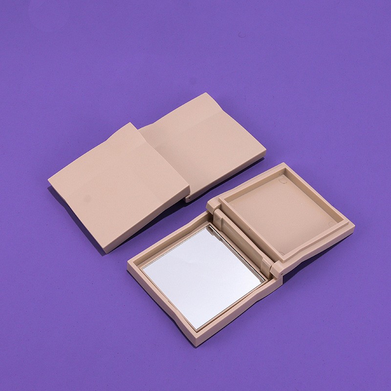 Frosted Single Eyeshadow Compact Box with Mirror Flip-Top Powder Compact Packaging - Image 4