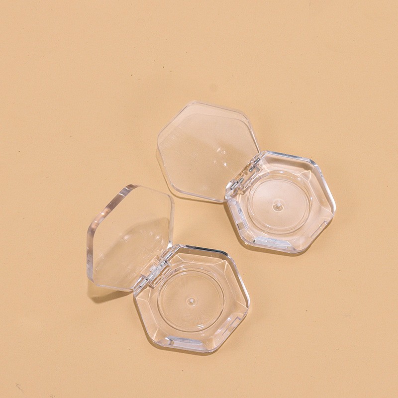 3g Round Hexagonal Transparent Sample Eyeshadow Case - Image 2