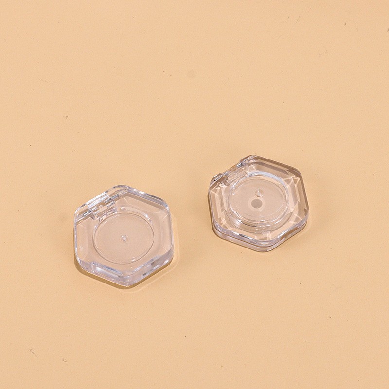 3g Round Hexagonal Transparent Sample Eyeshadow Case - Image 4