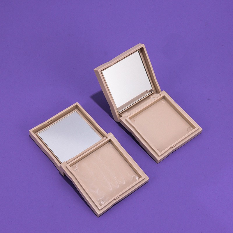 Frosted Single Eyeshadow Compact Box with Mirror Flip-Top Powder Compact Packaging - Image 3