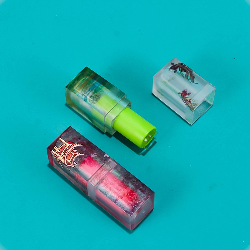 3.5g Frosted Square Lipstick Tube, 3D Minimalist Style, Empty Tube - Image 3