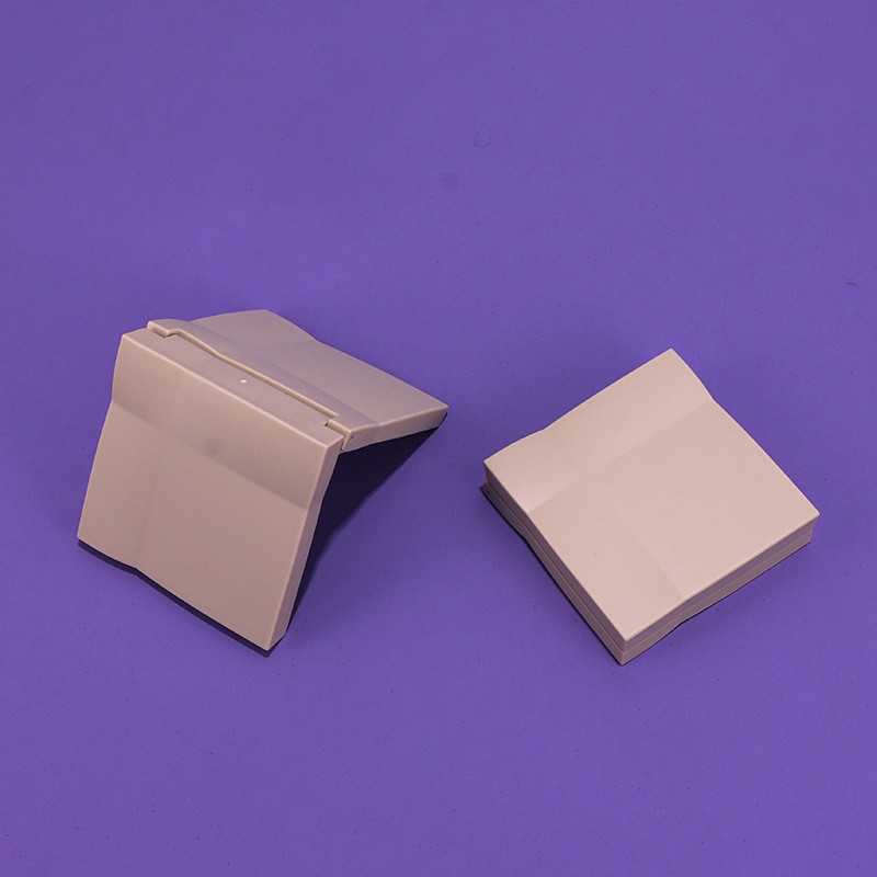 Frosted Single Eyeshadow Compact Box with Mirror Flip-Top Powder Compact Packaging - Image 2