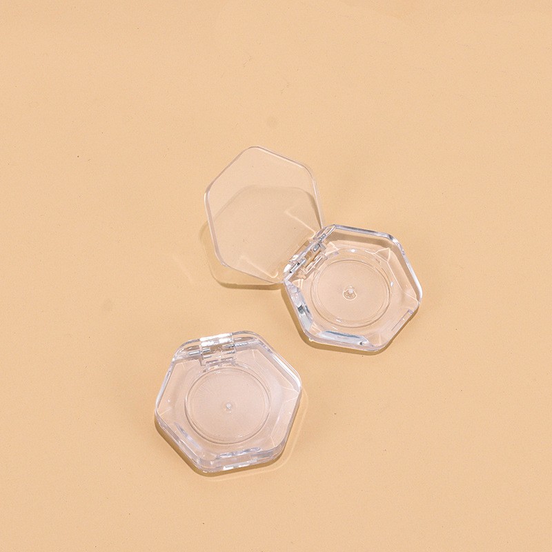 3g Round Hexagonal Transparent Sample Eyeshadow Case - Image 3