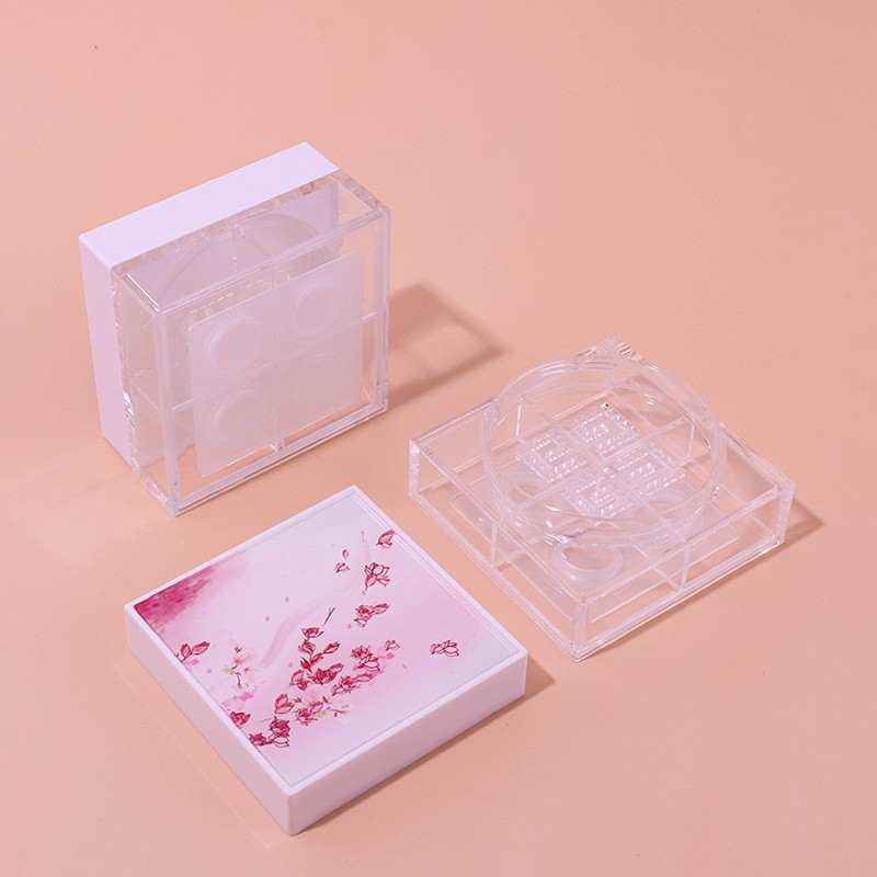 12g Loose Powder Case Packaging Material: Four-compartment Plastic Square Setting Powder Case - Image 4