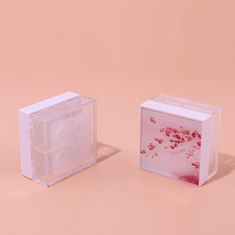 12g Loose Powder Case Packaging Material: Four-compartment Plastic Square Setting Powder Case - Image 3