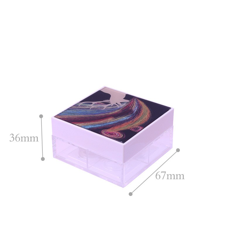 12g Loose Powder Case Packaging Material: Four-compartment Plastic Square Setting Powder Case - Image 5