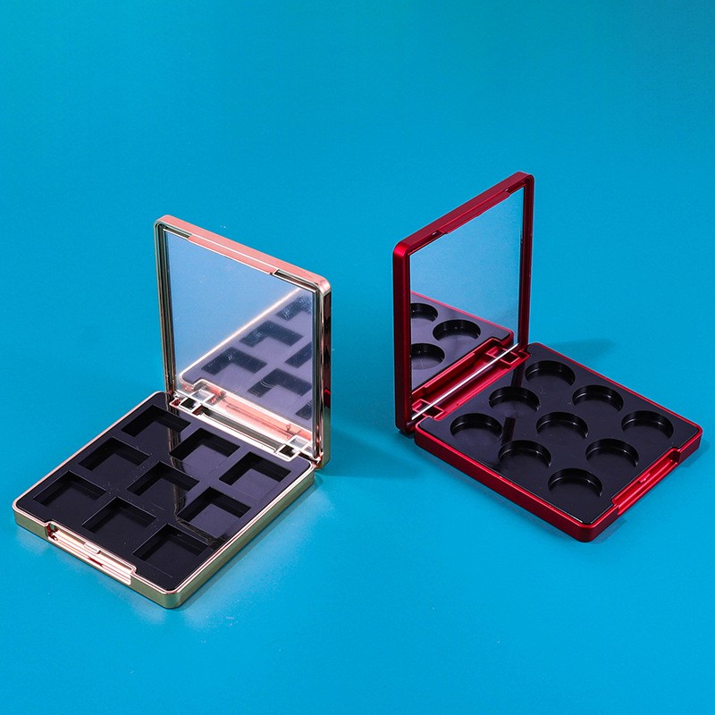 Nine-color Textured Top Cover Yu Xi Red Square Eyeshadow Palette - Image 4