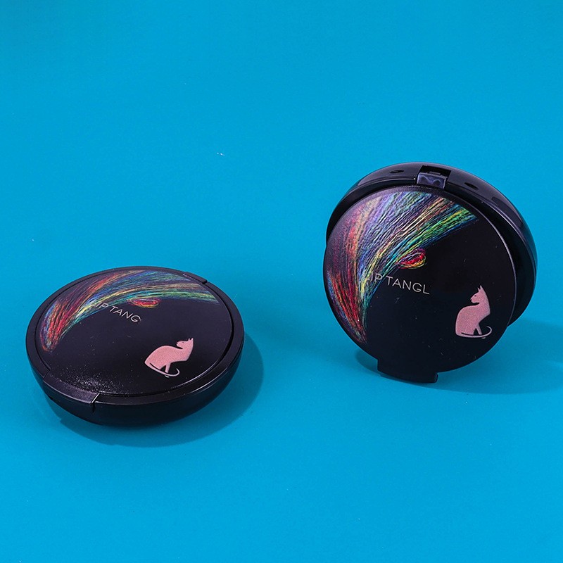3D Mirrored Flip-Top Double-Layer Powder Compact Case Blush Box Empty Box Packaging Material - Image 2