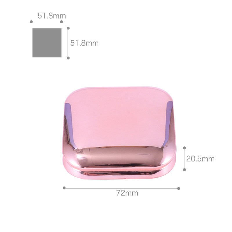 Round/Square Magnetic Single-color Eyeshadow Palette With Mirror And Single-Color Powder Compact - Image 5