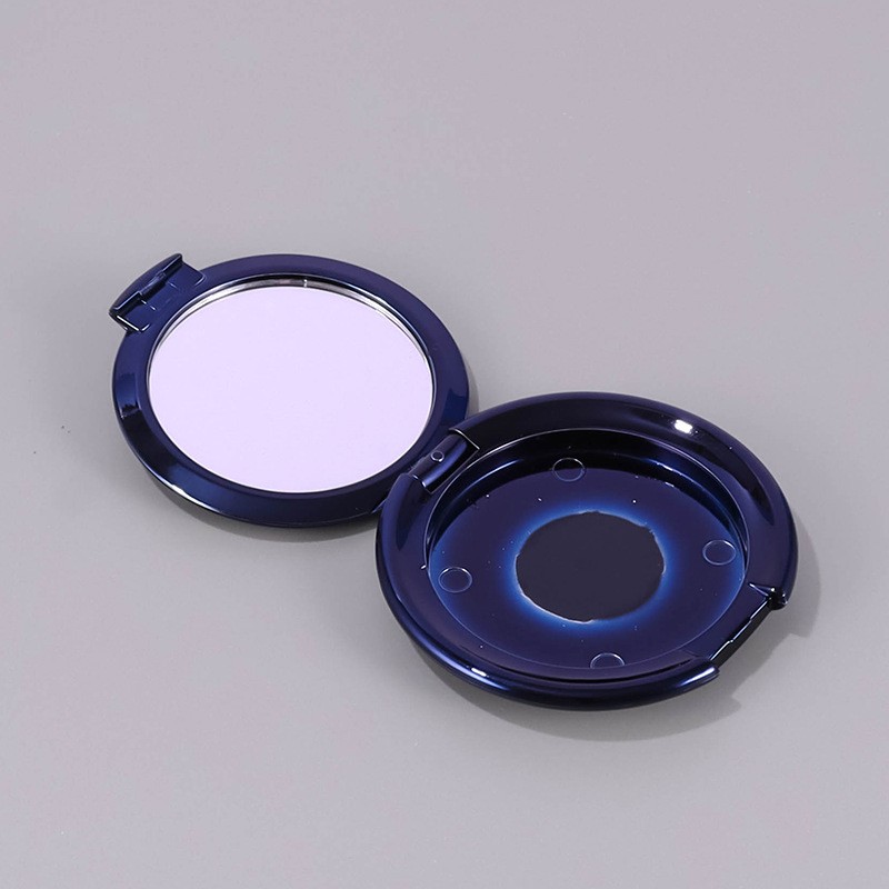 Makeup Round Snap-on Single Eyeshadow Case With Mirror - Image 4