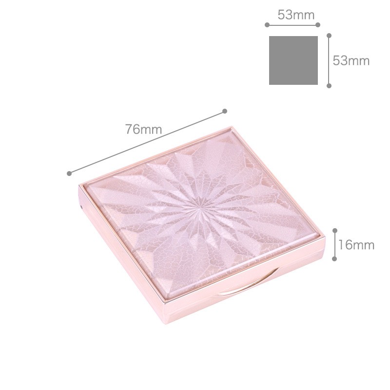 Square Snap-on Single-color Eyeshadow Compact With Engraved Top And Lens - Image 5