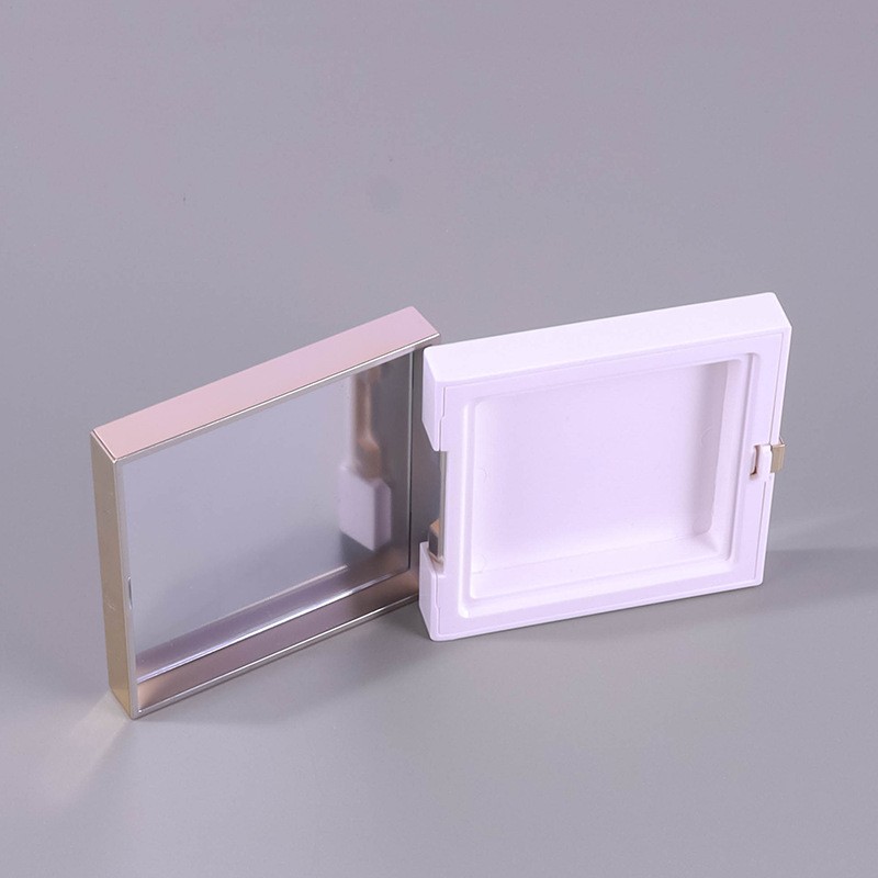 Square Single-compartment Flip-top Clip-on Powder Compact Empty Box - Image 3