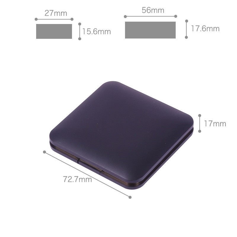 Square 3D Pattern Clasp Single-Compartment Eyeshadow Case - Image 5