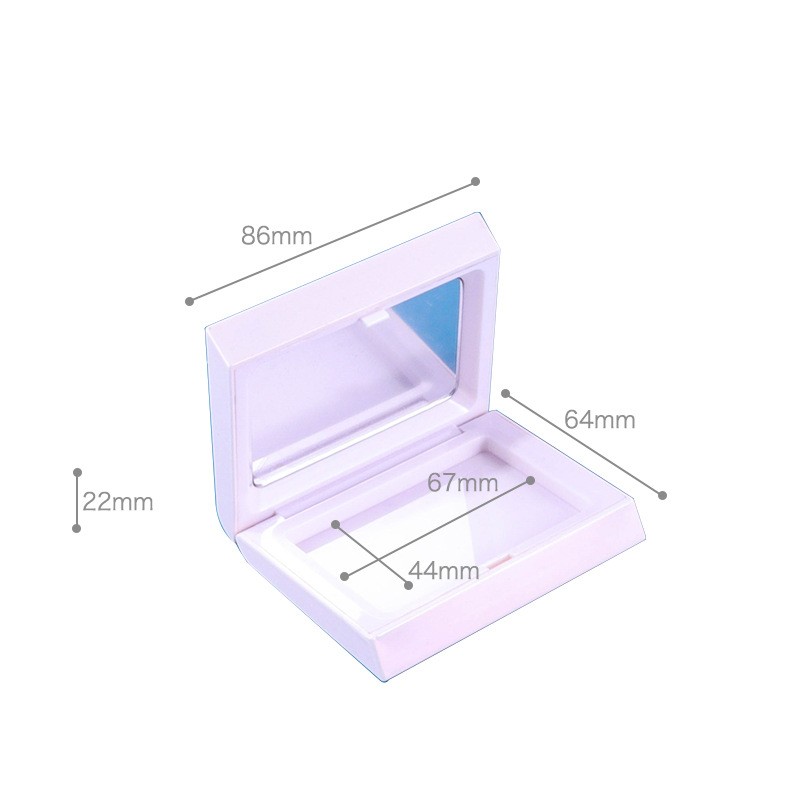 Rectangular Powder Compact With Simple Snap Closure Blush Box - Image 5