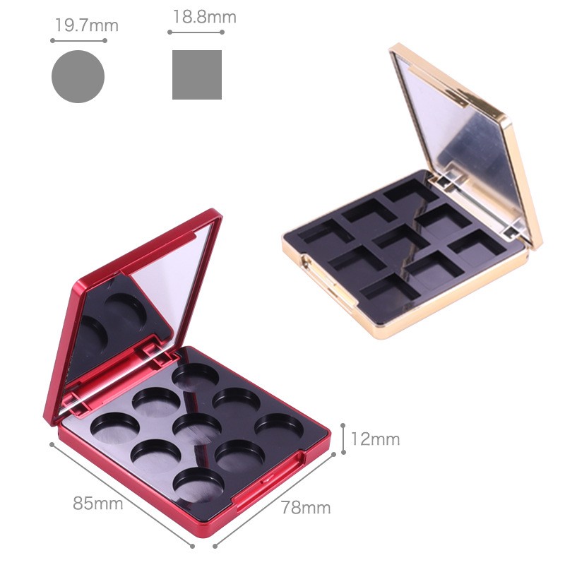 Nine-color Textured Top Cover Yu Xi Red Square Eyeshadow Palette - Image 5