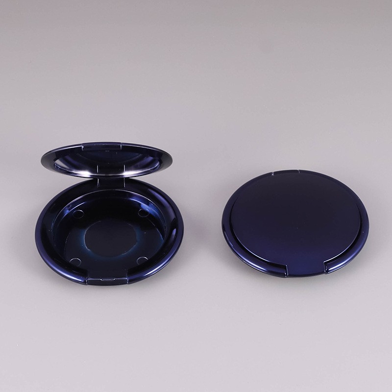 Makeup Round Snap-on Single Eyeshadow Case With Mirror - Image 2